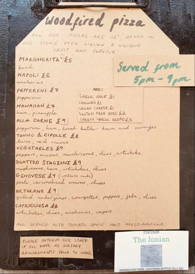 Menu The Ionian Wood Fired Kitchen ＆ Farmshop-1