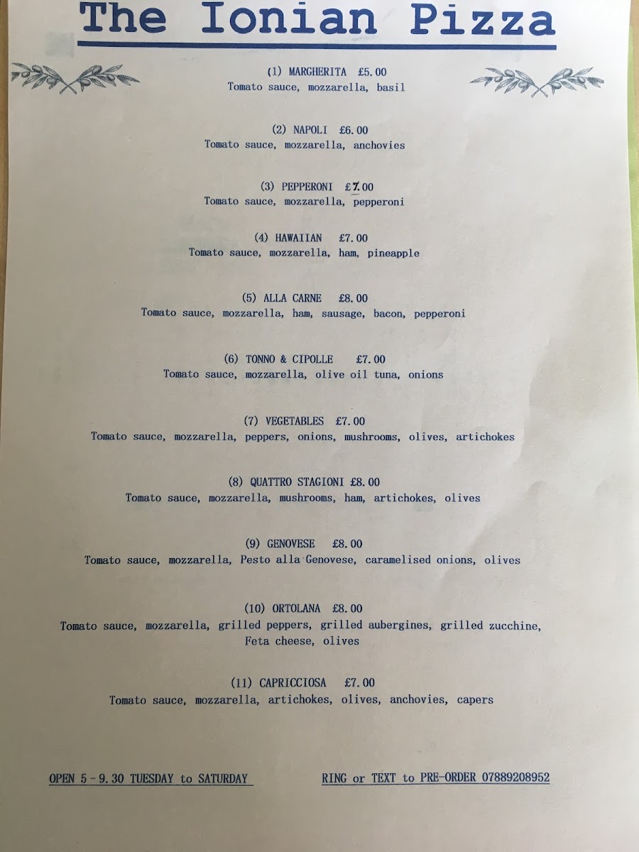 Menu The Ionian Wood Fired Kitchen ＆ Farmshop-9